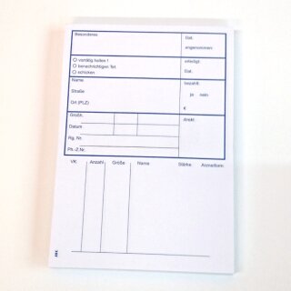 Rezeptformular Standard - DIN A6 (Block à 100 Blatt)