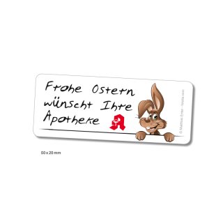 Etikett -Frohe Ostern-  (20x50mm)
