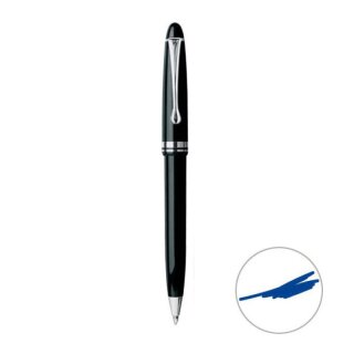 Kappendruck-Kugelschreiber Nostalgie-Pen schwarz/silber