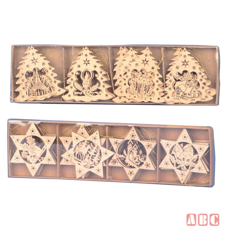 Weihnachts-Holz-Deko zum Hängen, 0,45 €